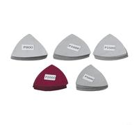 Silicon Carbide Triangle Sanding Sheets 50pcs, 90mm Wet Dry Sandpaper, Grit 800 1000 1500 5000 for Metal and Woodworking