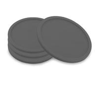 Silicon Coffee Coasters Set of 4 - Premium Heat-Resistant, Non-Slip Waterproof Coffee Mats for Coffee Mug Beer Tabletop Protection Easy-to-Clean Stylish Coasters Home Office (Grey)