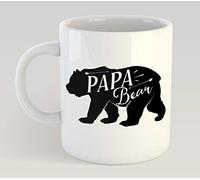 Silicon Crafts Funny Father's Coffee Mug ' Papa Bear' Tea Cup - Sarcastic Novelty Ceramic Mug Coffee Tea Gift for New Dad - Papa and Mama Bear Mug Gift