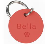 Silicon Double-Sided Engraved Dog Tags for Pets UK- Soft Personalised Dog Name Tags, No Noise Pet ID Tags with Engraving for Dogs Collars (1)