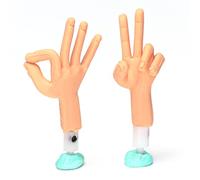 Silicon Hands for Stop-Motion Animation with Aluminum Wire Inside | Handmade Armature Hands for Free Movement of The Character | Attach Easily to Your Sculpture by M3 Rod Mounting (5 Fingers)