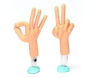 Silicon Hands for Stop-Motion Animation with Aluminum Wire Inside | Handmade Armature Hands for Free Movement of The Character | Attach Easily to Your Sculpture by M3 Rod Mounting (5 Fingers)