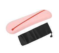 Silicon Makeup Brush Holder Large Capacity Portable Travel Cosmetic Brushes Organizer Case Bag (Pink)