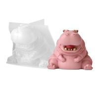 -Silicon Mould - Cute Epoxy Casting Tool in Animal Shape, Flexible Non-Stick Resin Mould | 3D Hippo Crafts Silicone Mould, Multifunctional DIY Craft Accessories, Suitable for Jewellery, Soap, Candle