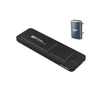 Silicon Power 1TB PX10 USB-C 3.2 Gen 2 Portable SSD w/Type-C USB Dongle (Black)