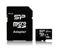 Silicon Power 256 GB Micro SDXC Memory Card with SD Adapter,Elite Colorful, UHS Speed I (U1) Class 10, Compatible with all DSLR Camcorders, SDHC, SDXC and 4K Devices