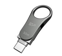 Silicon Power 32GB USB-C Type C USB 3.0/3.1 Gen 1 Dual Flash Drive, Mobile C80, Compatible with Samsung Galaxy, Google Pixel