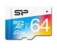 Silicon Power 64 GB Memory Card with SD Adapter, Elite MicroSDXC UHS-1 Class 10, Read up to 85MB/s