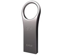 Silicon Power 64GB Jewel J80 USB 3.0 Key Flash Drive, Titanium (SP064GBUF3J80V1T)