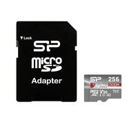Silicon Power CreatePro CR30M MicroSDXC Memory Card with Adapter, UHS-I U3 A2 V30 4K Micro SD Card Compatible with Drone, Nintendo Switch, Dash Cam, CCTV Camera, 256GB