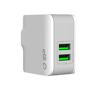 Silicon Power Dual Port USB Ultra Compact Wall Charger 2.4A Output, Foldable Plug & Smart-Detect for Optimized Charging Performance