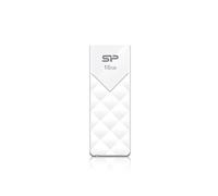Silicon Power USB Flash Drive 16 GB Ultima U03 with Retractable USB Connector, Data Backup and Restore, AES 256-bit encryption - White