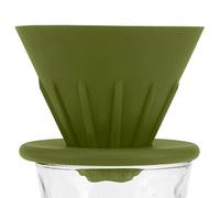 Silicon Resin Coffee Dripper,Portable Easy Manual Brew Maker,Enjoy Pour Over Coffee Anytime, Anywhere(Green)