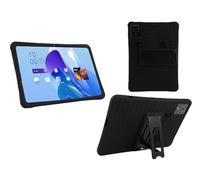 Silicon Shockproof Cover Compatible with Lenovo Chromebook Duet EDU G2 11 Inch 2024 Tablet Case Adjustable Stand Funda(Black)