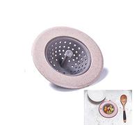 Silicon Sink Strainer Filter Kitchen Sink Strainer Plug Net Trap Hair Stopper Hand Sink Plug Bath Catcher Sink Strainer Cover Tool (Beige)
