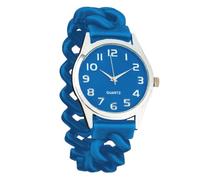 Silicon Stretch Expandable Band Wrist Watch | Analog Wrist Watch with Elastic Wrist Watch Band | Unisex Watches | Mens Watches | Womens Watches | Easy to Read Watches Large Numbers, Royal Blue,