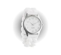Silicon Stretch Expandable Band Wrist Watch | Analog Wrist Watch with Elastic Wrist Watch Band | Unisex Watches | Mens Watches | Womens Watches | Easy to Read Watches Large Numbers, White, Silicone