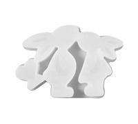 Silicon Valentine's Day Forms, Pair of Silicone Rabbits, Easter Rabbit Resin Cast with Love Design | Romantic Crafts, Simple Funeral for Decoration and Souven