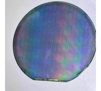 Silicon Wafer Decorative Crystal Round, Semiconductor IC Chip Style Display Piece, Tech-Inspired CPU Pattern Wafer Gift for Desk, Education & Collection (6” size 4 + acrylic bracket)