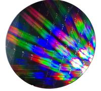 Silicon Wafer Decorative Crystal Round, Semiconductor IC Chip Style Display Piece, Tech-Inspired CPU Pattern Wafer Gift for Desk, Education & Collection (8” size 7 + acrylic bracket)