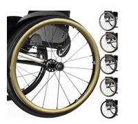 Silicon Wheelchair Wheel Covers, Silicone Wheelchair Push Rim Covers 20-24 inches Multicolor Pack of 2(Gold,22in)