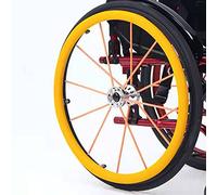 Silicon Wheelchair Wheel Covers, Wheelchair Push Rim Covers for 22-24 inch Wheels Pack of 2 Multicolor(Yellow,22inch)