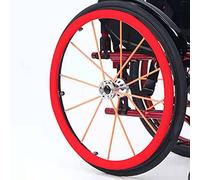 Silicon Wheelchair Wheel Covers, Wheelchair Push Rim Covers for 22-24 inch Wheels Pack of 2 Multicolor(Red,22inch)