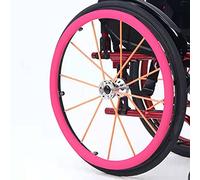 Silicon Wheelchair Wheel Covers, Wheelchair Push Rim Covers for 22-24 inch Wheels Pack of 2 Multicolor(Hotpink,22inch)