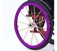 Silicon Wheelchair Wheel Covers, Wheelchair Push Rim Covers for 22-24 inch Wheels Pack of 2 Multicolor(Purple,22inch)