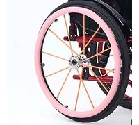 Silicon Wheelchair Wheel Covers, Wheelchair Push Rim Covers for 22-24 inch Wheels Pack of 2 Multicolor(Pink,22inch)