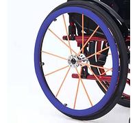 Silicon Wheelchair Wheel Covers, Wheelchair Push Rim Covers for 22-24 inch Wheels Pack of 2 Multicolor(Blue,22inch)