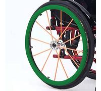 Silicon Wheelchair Wheel Covers, Wheelchair Push Rim Covers for 22-24 inch Wheels Pack of 2 Multicolor(Green,22inch)