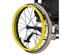 Silicon Wheelchair Wheel Covers, Wheelchair Push Rim Covers Multicolor 24 inches Pack of 2(Yellow)