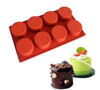 Silicone 11/8/6 Cavity Cylinder Shape Cake Mold For Baking Dessert Ice-Creams Mousse Mould Fondant Decorating Tools (8 Cavity)