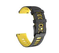 Silicone 20 22mm Strap Compatible with Vantage V3 M2/M Grit X Pro Titan Sport Wristband/Ignite 3 2 Unite Pacer Band Bracelet(Black Yellow,20mm Wristband)