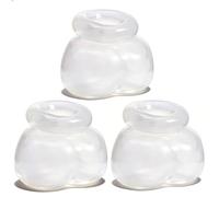Silicone 3-Piece Testicle Crusher Set for Men White CBT Bondage Gear Scrotal Trainer for Sexual Stamina Training