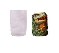 Silicone 3D Dinosaur Ice Cube Mold, Candle Wax Soap Making Mould, Chocolate Cake Decor, Resin Jewelry Aromatherapy Casting Molds, Home Ornament Art Craft Plaster Handmade Gift (Tyrannosaurus rex A)