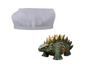 Silicone 3D Dinosaur Ice Cube Mold, Candle Wax Soap Making Mould, Chocolate Cake Decor, Resin Jewelry Aromatherapy Casting Molds, Home Ornament Art Craft Plaster Handmade Gift (Ankylosaurus)