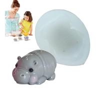 Silicone 3D Molds - Cute Hippo Animal, Fondant Cake Mold, Multi Purpose Baking, Sugar Craft Mould | Detailed Design for Cupcake Dessert Chocolate Candy Making Decorations