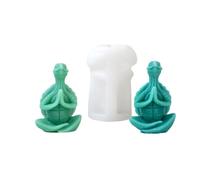 Silicone 3D Yoga Turtle Scented Candle Making Mold, Figurine Resin Epoxy Casting Mould Wax Soap Aromatherapy Cake Chocolate Molds Handmade Gift DIY Craft Home Decor