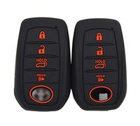 Silicone 4 Buttons Remote Key Fob Cover for Toyota Land Cruiser 2021+ Venza RAV4 4Runner Corolla Se Grand Highlander Tundra Crown 2022+ Tacoma Trailhunter TRD SR5 bZ4X Corolla Camry XSE SE