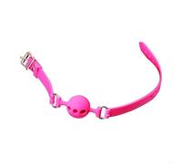 Silicone Adjustable Bondage Mouth Gag Ball BDSM Fetish Slave Restraints Sex Toys Fetish Open Mouth Gag for Adult Game Pink L
