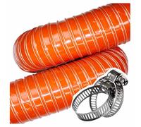 Silicone Air Duct Hose 2/4/6m, Portable Flexible Brake Cooling Ducting Induction Vacuum Hose For Garage, Dryer Air System(L4m,LD51mm)