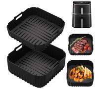 Silicone Air Fryer Liner for COSORI Turbo Tower Pro Smart 10.8L,Air Fryer Liners Silicone Accessories Perfect Fit for COSORI Air Fryer Liners Basket Double Stack DC111,DC112 & DC113S (6,5L&4,3L)