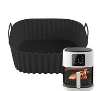 Silicone Air Fryer Liner, Square Air Fryer Baking Pan, Non-Stick Baking Tray Kitchen Cookware for Cooking Roasting Grilling Pizza Cake Family Indoor Apartment Outdoor Camping