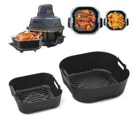 Silicone Air Fryer Liners for Ninja Crispi FN101, Airfryer Silicone Liner for Ninja Crispi 4-in-1 Portable Glass Air Fryer Cooking System, Specially Designed for FN101UK (Liners)