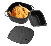 Silicone Air Fryer Liners for Ninja CRISPi Portable Air Fryer,3.8L 1.4L FN101UK,2PCS Reusable Airfryer Silicone Liners for Ninja Crispi 4-in-1 Portable Glass Fryer (P2)