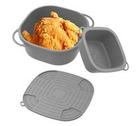 Silicone Air Fryer Liners for Ninja CRISPi Portable Air Fryer,3.8L 1.4L FN101UK,2PCS Reusable Airfryer Silicone Liners for Ninja Crispi 4-in-1 Portable Glass Fryer (P1)