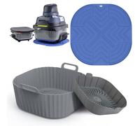 Silicone Air Fryer Liners Reusable for Ninja Crispi Accessories, Silicone Liners and Heat-Resistant Pad