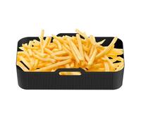 Silicone Air Fryer Mat 32 x 20 x 9 cm - Reusable Non-Stick Food Grade Silicone Liner - Heat Resistant Cooking Plate for Ninja AF500 and Other Models